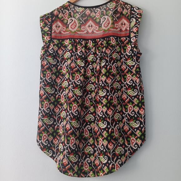 Veronica Beard Rincon 100% Silk Tie Front Top Blouse Sz 8 - Picture 3 of 7